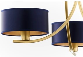 Jupiter 2093 - Láncos csillár ARTHUR 3xE27/15W/230V kék/arany