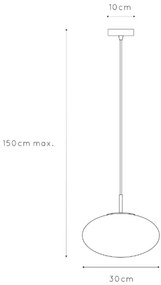 ONLI - Csillár zsinóron JANET 1xE27/6W/230V átm. 30 cm