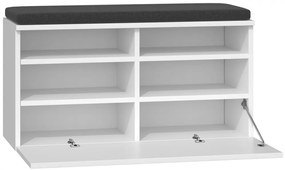 Drohmo Riva cipősszekrény, 85x46x35 cm, fehér