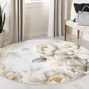 Világosszürke-bézs mosható kerek szőnyeg ø 150 cm Soft and Gentle – Mila Home