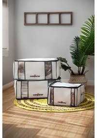 Vákuumos-megerősített textil ruhatároló doboz 42x25x25 cm Life – Compactor