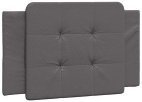 szürke műbőr fejtámla párna 80 cm