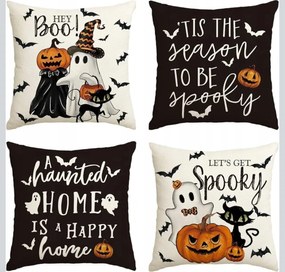 4 db Halloween párnahuzat 40x40cm