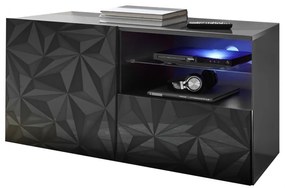 PRISMA Antracit szürke Kis TV szekrény 1 ajtós 1 fiókos 122cm