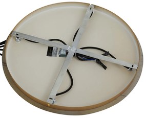 Art Deco függőlámpa arany színben, opálüveggel, 5 ágú - Yani