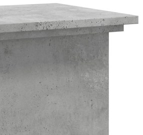 betonszürke szerelt fa növényállvány 33 x 33 x 80 cm