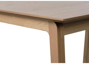 Natúr színű bővíthető étkezőasztal tölgyfa dekoros asztallappal 95x200 cm Bari – Unique Furniture