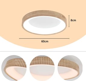 Brilagi - FALCON WOOD MODERN LED mennyezeti lámpa LED/40W/230V, Ø 60 cm, fa kivitel