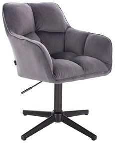 HR550CROSS Grafit modern velúr szék fekete lábbal