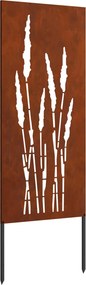 vidaXL Kertvédő vászon Virágos Rozsdás 50 x 140 cm időjárásálló acél