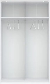 BERNO ruhásszekrény, 120 cm | Fehér + Kasmír