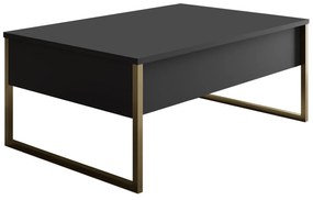 Dohányzóasztal Luxe - Anthracite, Gold