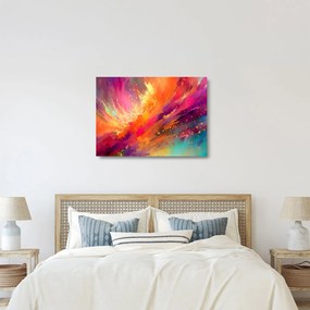 Üveg kép - Dinamikus absztrakció (70x50 cm)