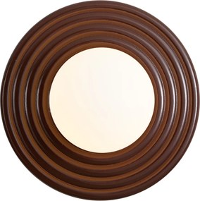 Retro fali lámpa barna opálüveggel, kerek 20 cm IP44 - Lila