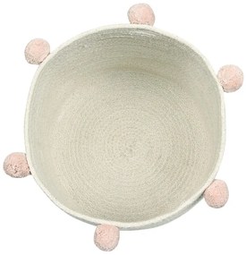 Krémszínű textil játéktároló kosár ø 30x30 cm Bubbly – Lorena Canals