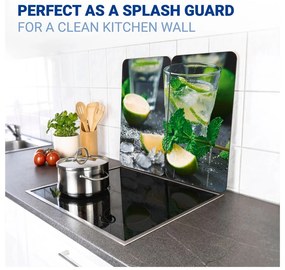 Edzett üveg tűzhely fedőlap szett 2 db-os 30x52 cm Mojitos – Wenko