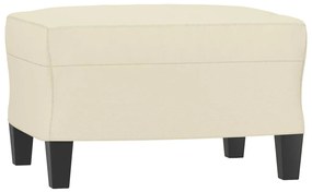 vidaXL krémszínű műbőr kanapéfotel lábtartóval 60 cm
