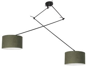 Okos lógólámpa fekete, 35 cm-es zöld árnyékolóval, 2 db Wifi A60 izzóval - Blitz