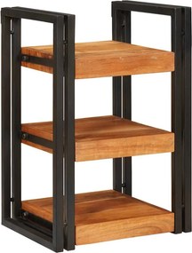 vidaXL Éjjeli asztal Barna és fekete 38 x 33 x 58 cm Tömör Fa Akácia