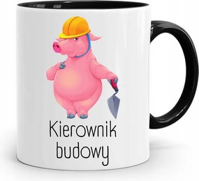 Bögre Fekete Építő Barkács Szakember Ajándék fényképes nyomtatással