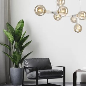 Csillár rúdon ASTRID 8xE27/60W/230V fehér