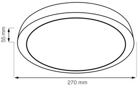 LED fürdőszobai mennyezeti lámpa LED/12W/230V Ø 27 cm IP44 tölgy