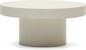 Beton kerek kerti dohányzóasztal ø 90 cm Aiguablava – Kave Home