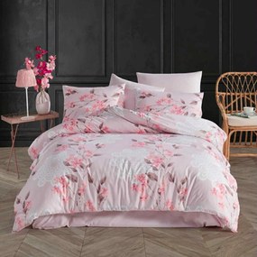 Laura Rózsaszín pamut ágyneműhuzat 200x140cm+90x70cm TiaHome