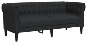 fekete 2 személyes szövet Chesterfield kanapé
