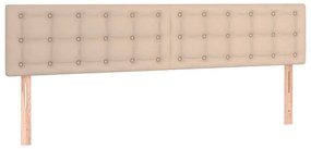 2 db cappuccino színű műbőr fejtámla 100 x 5 x 78/88 cm