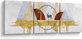 Kép - Dekoráció (órával) (90x30 cm)