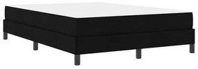 Boxrugós ágy matracmal Fekete 140 x 190 cm szövet
