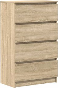 vidaXL sonoma-tölgy színű szerelt fa tálalószekrény 60 x 35 x 98,5 cm