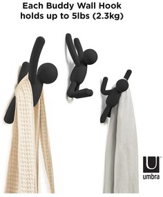 Fali műanyag akasztó szett 3 db-os Buddy – Umbra