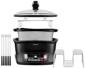 Sencor - Többfunkciós serpenyő tartozékokkal 1800W/230V 18 funkciós 4,8l
