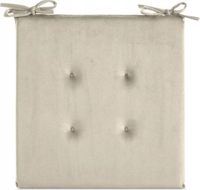 Gaja székpárna 40x40x3 világos bézs, dekoratív foltvarrással