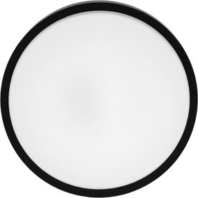 Ecolite Led mennyezeti kerek lámpa 12W 1200lm 4000K IP44 fekete kerettel W3090-