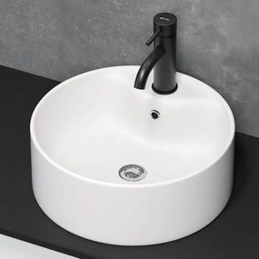 BATH DELUXE 06-038-09-11-00 - Ráépíthető mosdó VIKEDAL átm. 38 cm kerámia/fehér