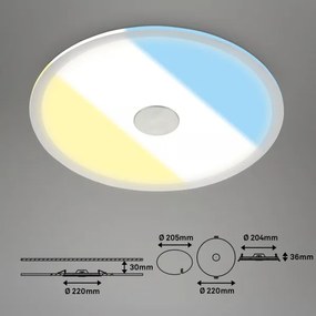 Briloner 7482019 - LED fürdőszobai süllyesztett mennyezeti lámpa LED/14W/230V 3000/4000/6500K IP44 fehér