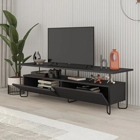 Fekete TV-állvány 150x45 cm Dilly – Marckeric