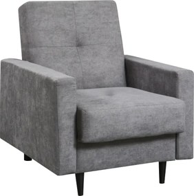 Fotel, szürke szövet, VALDO
