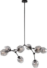 Italux modern mennyezeti lámpa ferral fekete itxpnd-75075-8-bk-sg