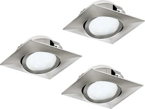 Eglo 95846 - 3 darabos PINEDA süllyesztett mennyezeti LED lámpatest LED/4,9W/230V