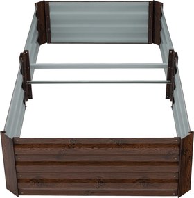 Magasított virágágy, barna, acél, NONKY TYP 7