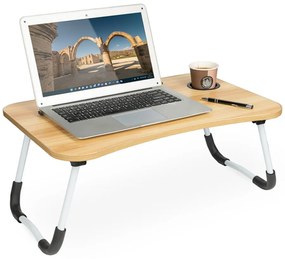 Összecsukható laptoptartó asztal, ágyhoz vagy kanapéra, 60 x 40 cm