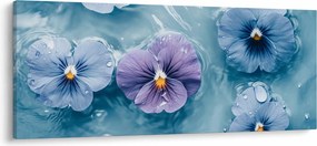 Kép - Ibolyák a vízben (120x50 cm)