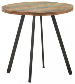 tömör újrahasznosított fa étkezőasztal 80 cm