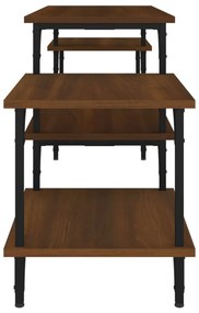 barna tölgyszínű szerelt fa TV-szekrény 157x35x52 cm