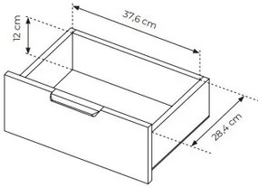 Éjjeliszekrény szett 2db. Versaccio D (scandi tölgy  + fekete). 1071405