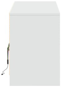 fehér szerelt fa TV-szekrény LED-ekkel 140 x 34 x 50 cm